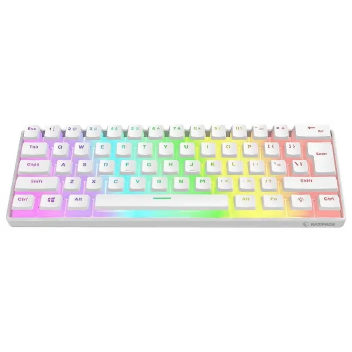 Wired mechanical keyboard - Rampage RADIANT K11 White RGB