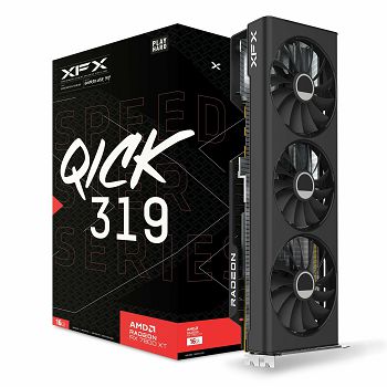 XFX AMD RX-7800XT QICK319 CORE 16GB GDDR6 256bit, 2430 MHz / 19.5 Gbps, 3x DP, 1x HDMI, 3 fan, 2.5 slot