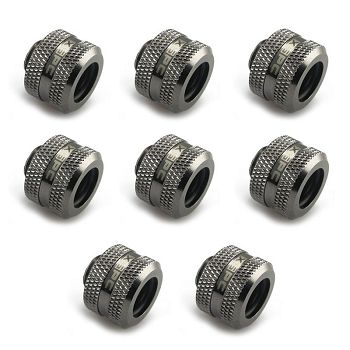 XSPC Priključak G1/4" na 14mm tvrdu cijev, crni krom - 8 komada 5060175589545