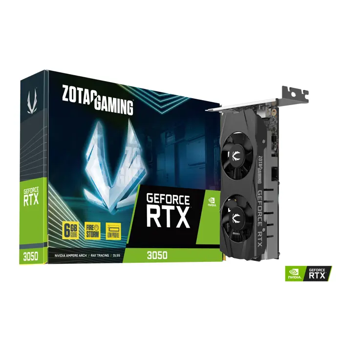 ZOTAC Gaming GeForce RTX 3050 Low Profile Edition, 6144 MB GDDR6-ZT-A30510L-10L