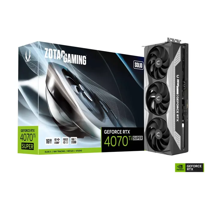 ZOTAC Gaming GeForce RTX 4070 Ti Super Solid, 16384 MB GDDR6X-ZT-D40730R-10P