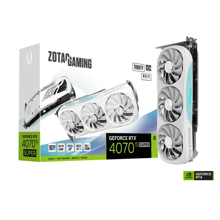 ZOTAC Gaming GeForce RTX 4070 Ti Super Trinity OC White Edition, 16384 MB GDDR6X-ZT-D40730Q-10P