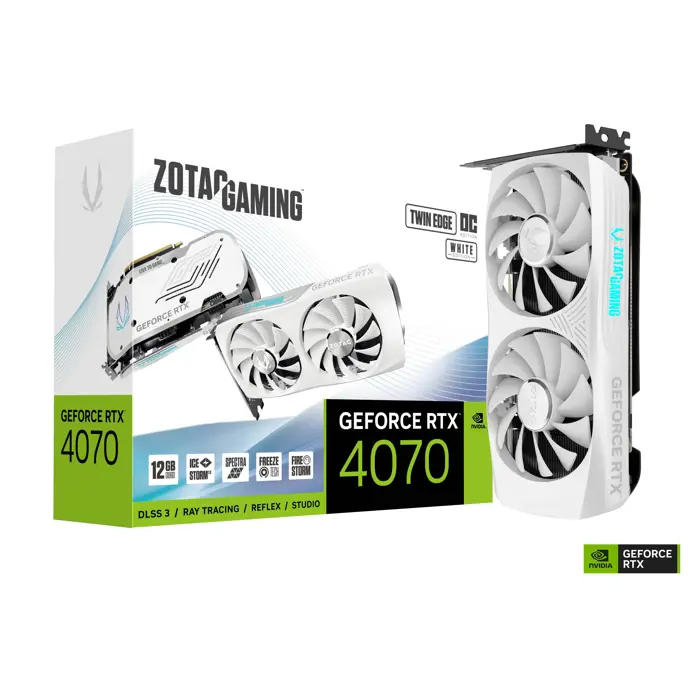 ZOTAC Gaming GeForce RTX 4070 Twin Edge OC White Edition, 12288 MB GDDR6-ZT-D40740Q-10M